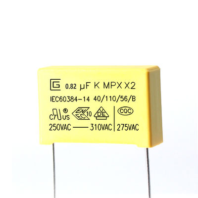 Bonne stabilité 824k 0,82 uF de 275V d'excellente résistance d'humidité de condensateur