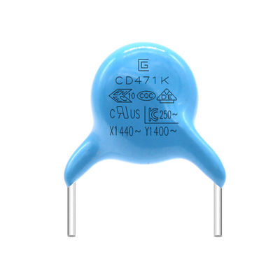 Capacitant de 250 VAC Y1 certifié UL 471K/400V Condensateur 2A-20A Courant nominal -40°C~85°C Température de fonctionnement