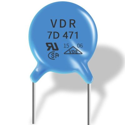 Varistance rapide de la réponse 07D471k P5MM aucune polarité pour la corde d'alimentation CC