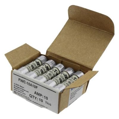 Excellente capacité de cyclisme et de performance Cramic Fuse Eaton Bussmann 10 X 38 mm Ferrule Fuse FWC-1A10F