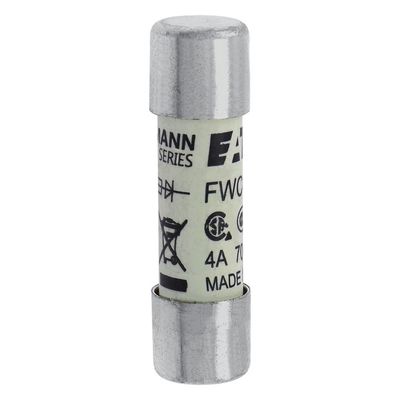 Excellente capacité de cyclisme et de performance Cramic Fuse Eaton Bussmann 10 X 38 mm Ferrule Fuse FWC-4A10F