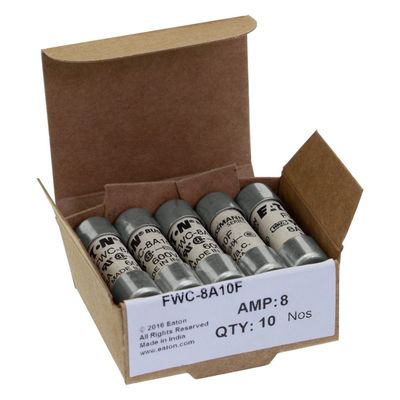 Excellente capacité de cyclisme et de performance Cramic Fuse Eaton Bussmann 10 X 38 mm Ferrule Fuse FWC-8A10F