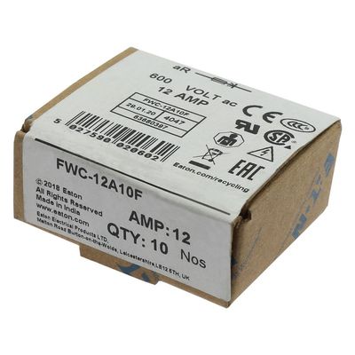 Excellente capacité de cyclisme et de performance Cramic Fuse Eaton Bussmann 10 X 38 mm Ferrule Fuse FWC-12A10F