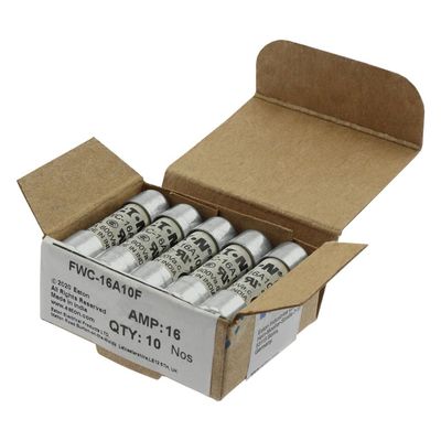 Excellente capacité de cyclisme et de performance Cramic Fuse Eaton Bussmann 10 X 38 mm Ferrule Fuse FWC-16A10F