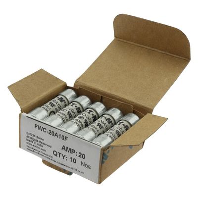 Excellente capacité de cyclisme et de performance Cramic Fuse Eaton Bussmann 10 X 38 mm Ferrule Fuse FWC-20A10F