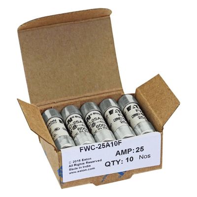 Excellente capacité de cyclisme et de performance Cramic Fuse Eaton Bussmann 10 X 38 mm Ferrule Fuse FWC-25A10F