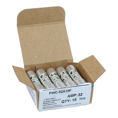 Excellente capacité de cyclisme et de performance Cramic Fuse Eaton Bussmann 10 X 38 mm Ferrule Fuse FWC-32A10F