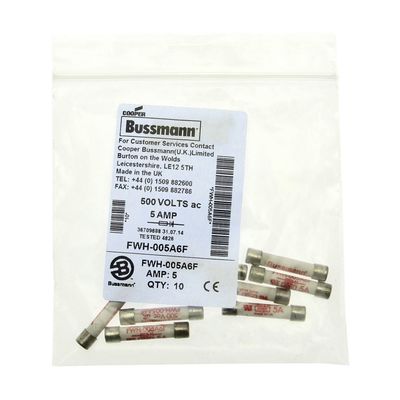 Des connexions de fusible de ferrule pour la protection du bus commun en courant continu FWH-005A 6*32 mm Taille