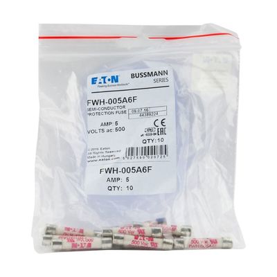 Des connexions de fusible de ferrule pour la protection du bus commun en courant continu FWH-005A 6*32 mm Taille