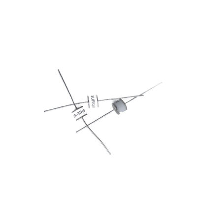 Tubes de décharge de gaz coaxial à terminaison axiale avec 2 électrodes et 1pF