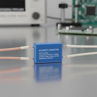 Matériau de fil de plomb de cuivre en conserve X2 Condensateur de sécurité Fréquence nominale 50 60 Hz Résistance d'isolation 000 MΩ pour les performances